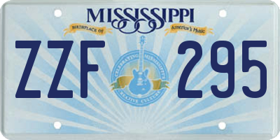 MS license plate ZZF295