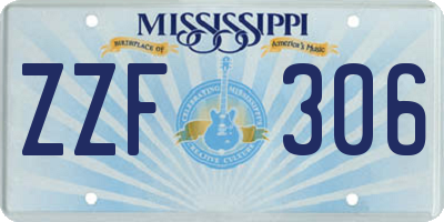 MS license plate ZZF306