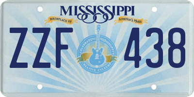 MS license plate ZZF438