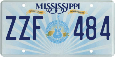 MS license plate ZZF484