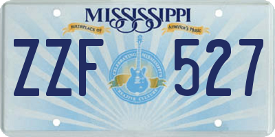 MS license plate ZZF527