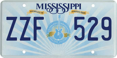 MS license plate ZZF529