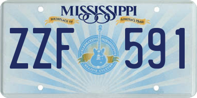 MS license plate ZZF591