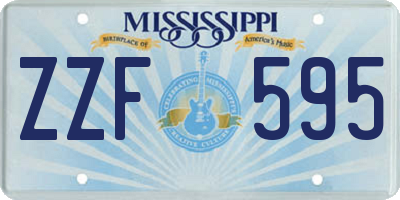 MS license plate ZZF595