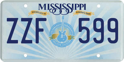 MS license plate ZZF599