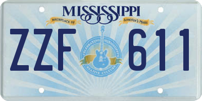 MS license plate ZZF611