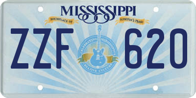 MS license plate ZZF620