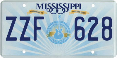 MS license plate ZZF628