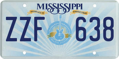 MS license plate ZZF638