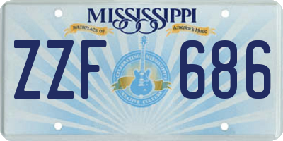 MS license plate ZZF686