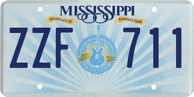 MS license plate ZZF711