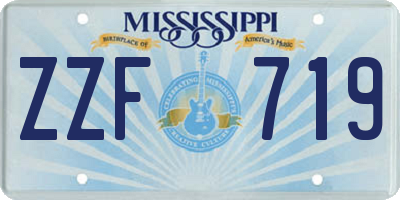 MS license plate ZZF719