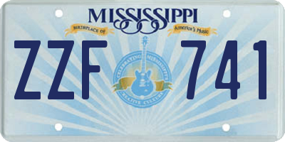 MS license plate ZZF741