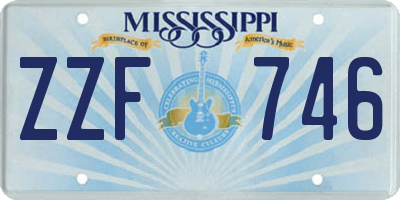 MS license plate ZZF746