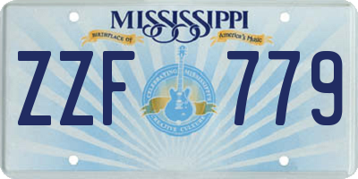 MS license plate ZZF779