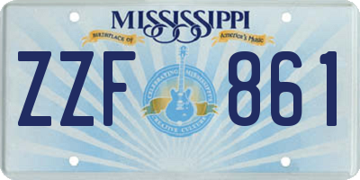 MS license plate ZZF861