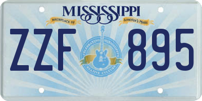 MS license plate ZZF895