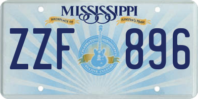 MS license plate ZZF896