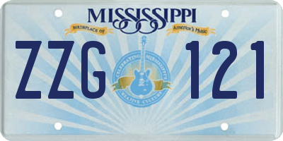 MS license plate ZZG121