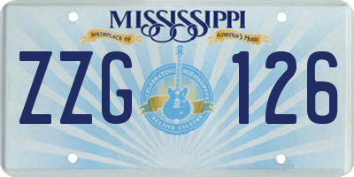 MS license plate ZZG126