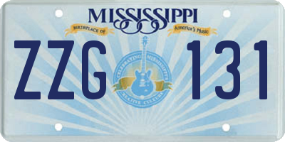 MS license plate ZZG131
