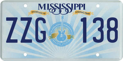 MS license plate ZZG138