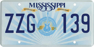 MS license plate ZZG139