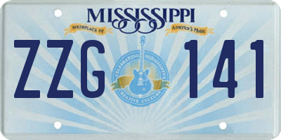 MS license plate ZZG141