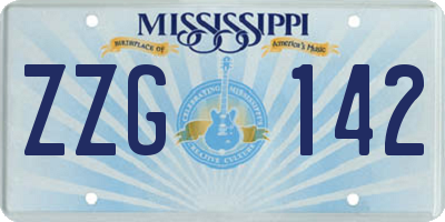 MS license plate ZZG142