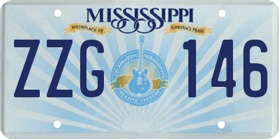 MS license plate ZZG146