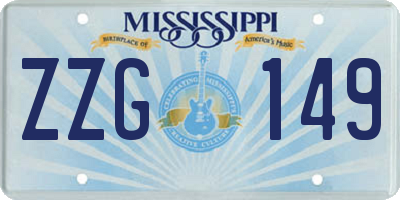 MS license plate ZZG149