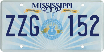 MS license plate ZZG152