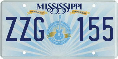 MS license plate ZZG155