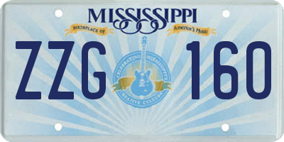 MS license plate ZZG160
