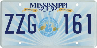MS license plate ZZG161
