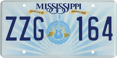 MS license plate ZZG164