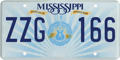 MS license plate ZZG166