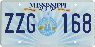 MS license plate ZZG168