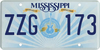 MS license plate ZZG173