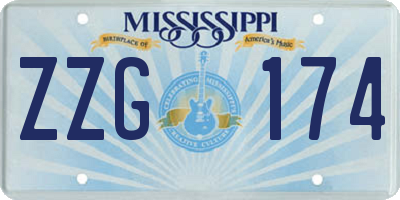 MS license plate ZZG174