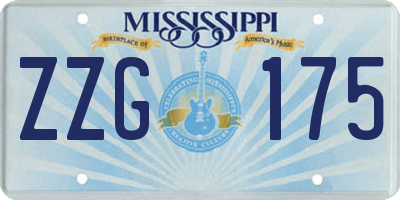 MS license plate ZZG175