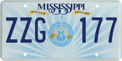 MS license plate ZZG177