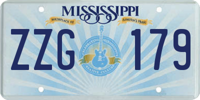 MS license plate ZZG179