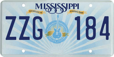 MS license plate ZZG184