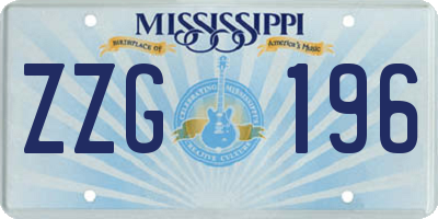 MS license plate ZZG196