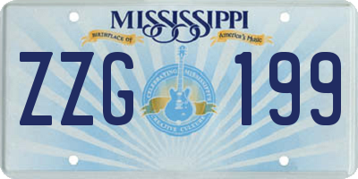 MS license plate ZZG199