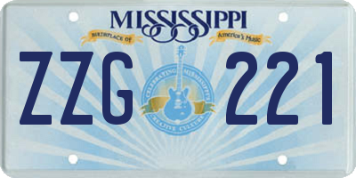 MS license plate ZZG221