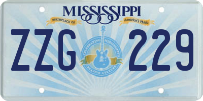 MS license plate ZZG229
