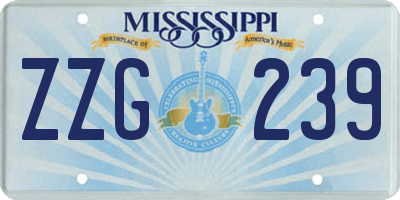 MS license plate ZZG239
