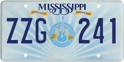 MS license plate ZZG241